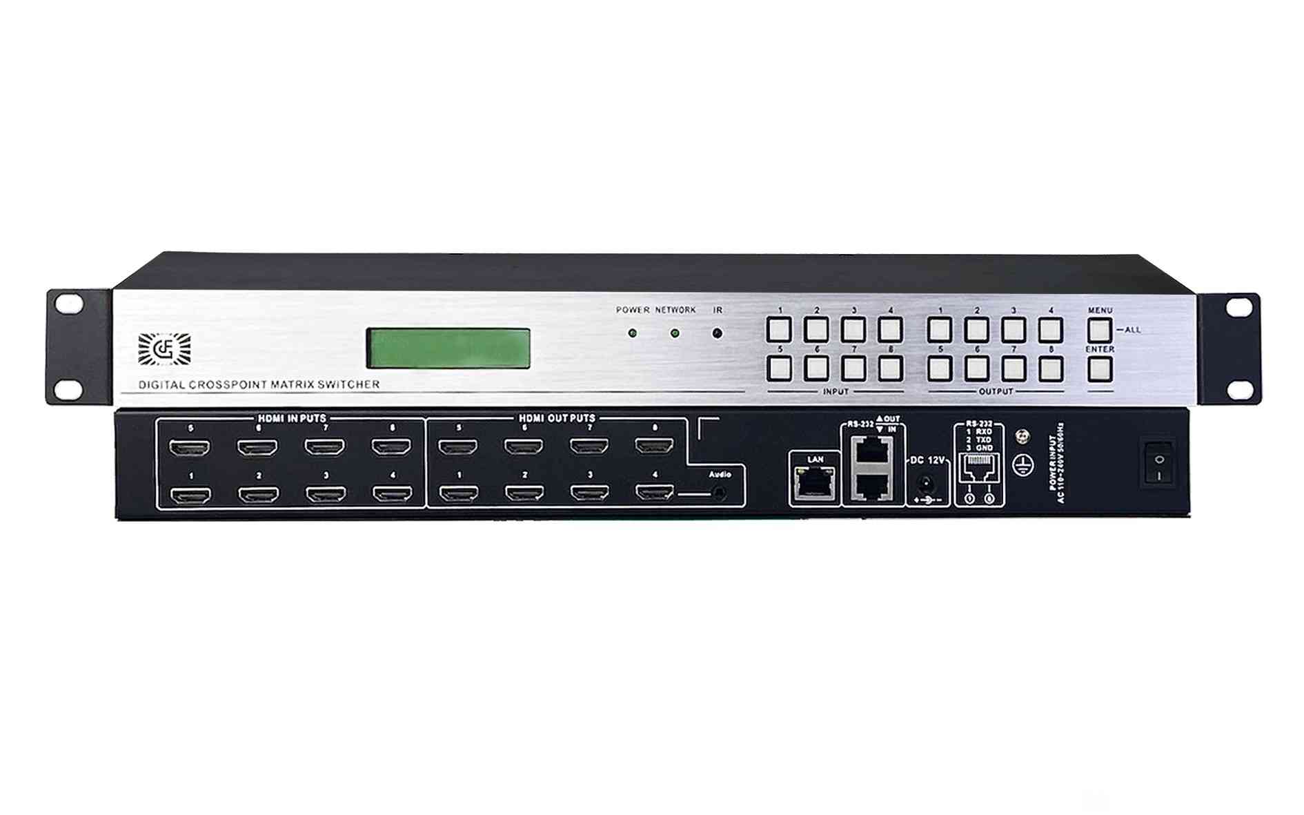 HDMI高清8進(jìn)8出帶音頻分離矩陣